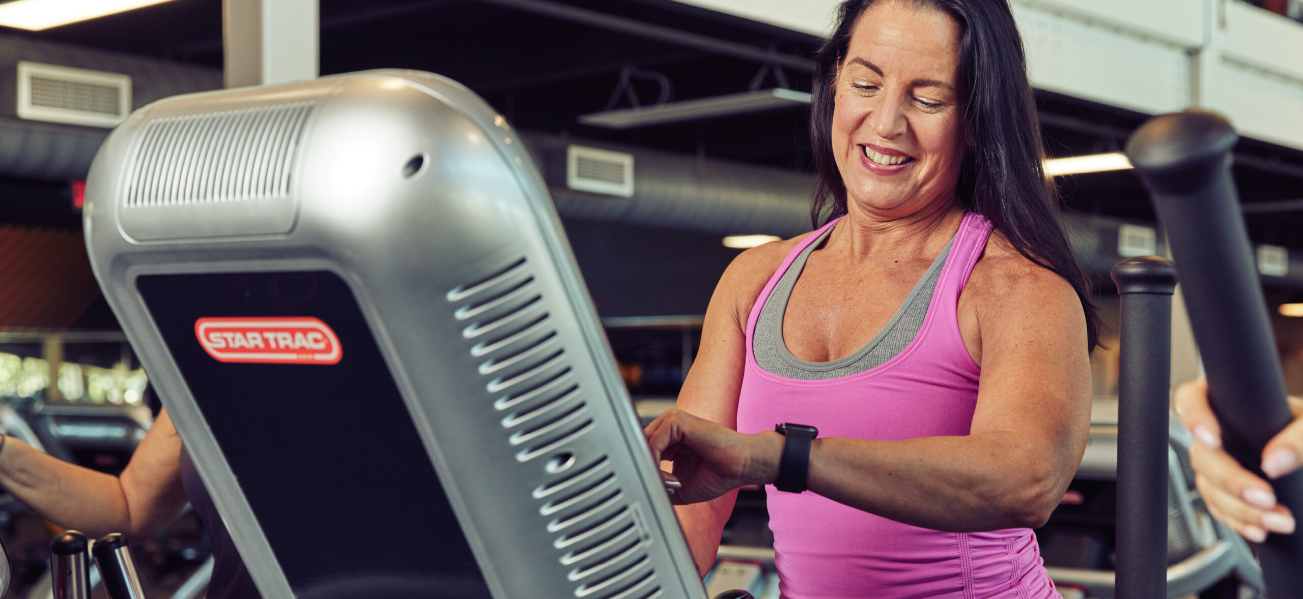 women on treadmill