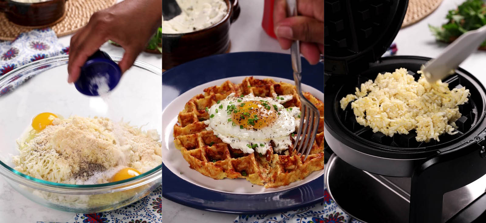 cauliflower hash brown waffles